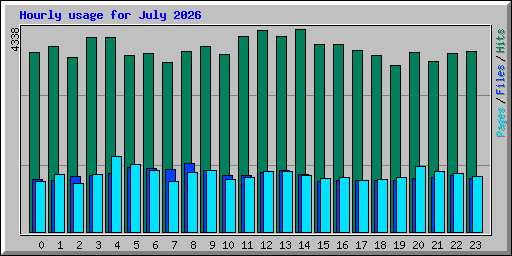 Hourly usage for July 2026